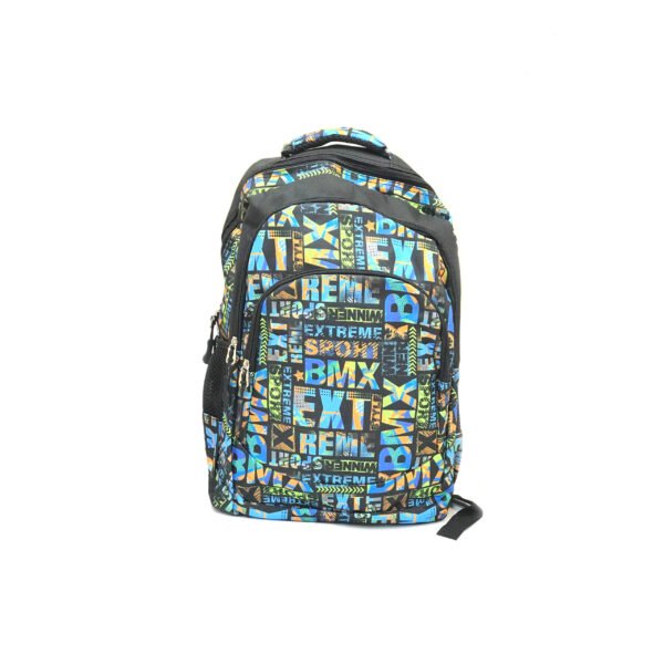 Mochila escolar reforzada de espalda 4 cierres 30x40 modelo BMX