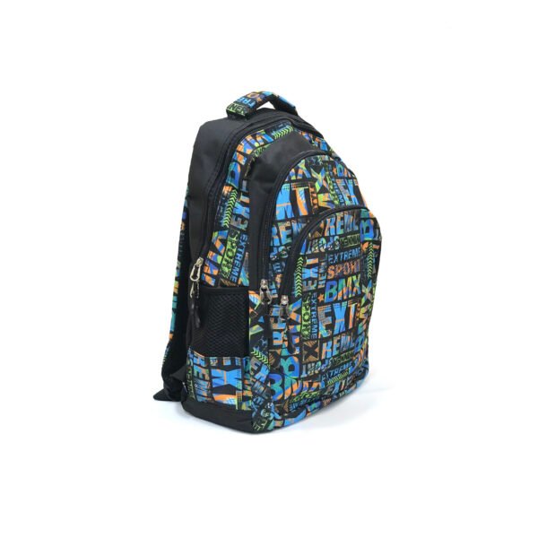 Mochila escolar reforzada de espalda 4 cierres 30x40 modelo BMX