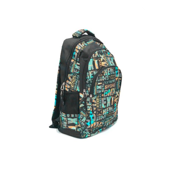 Mochila escolar reforzada de espalda 4 cierres 30x40 modelo BMX